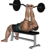 French Press - Flat Bench EZ Bar Reverse Close